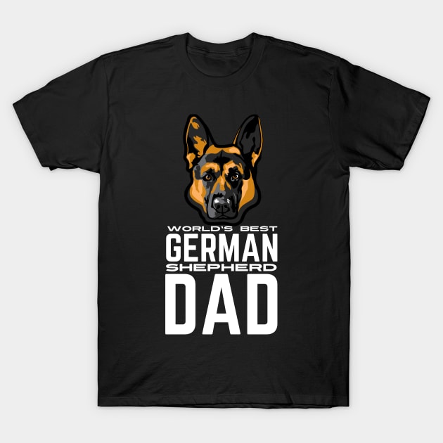 World's Best German Shepherd Dad T-Shirt by Outfit Clothing